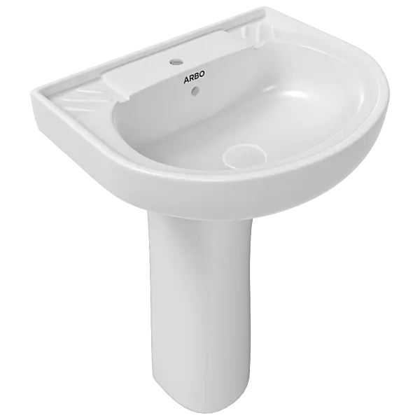 WFP-18731 Prime 21" x 17" Wash Basin With Full Pedestal