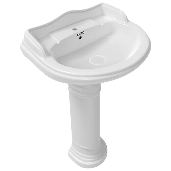 WFP-18732 Elite 22" x 16" Wash Basin With Full Pedestal