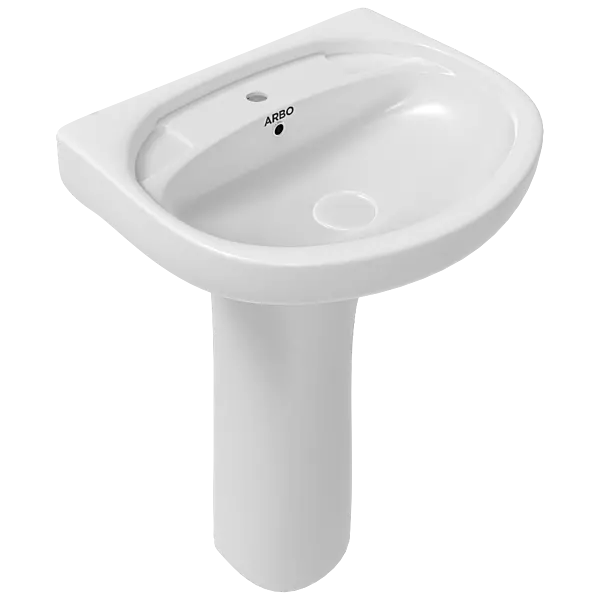 WFP-32731 Cosmo 22" x 17" Wash Basin With Full Pedestal
