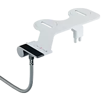 ALD-17 Ultra Slim, Non Electric Toilet Bidet Attachment with Dual Self Cleaning Nozzles, Front & Rear Wash, One Knob Control & Integrated Hook
