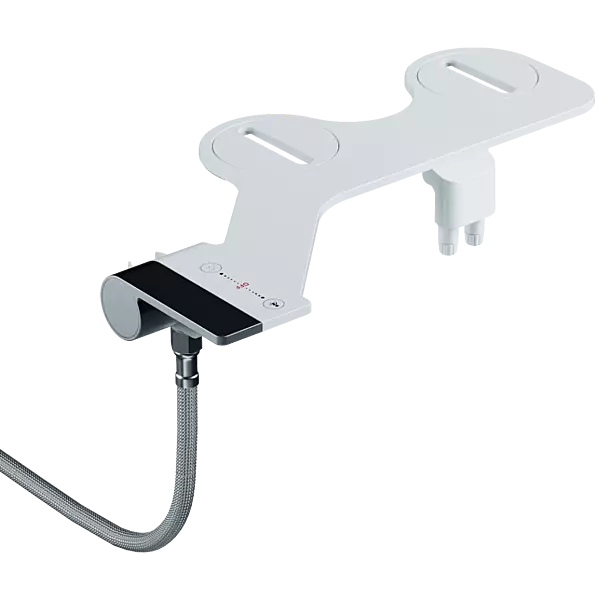 ALD-17 Ultra Slim, Non Electric Toilet Bidet Attachment with Dual Self Cleaning Nozzles, Front & Rear Wash, One Knob Control & Integrated Hook