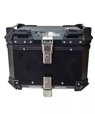 Asiatic Aluminium Top Box 55L with Backrest - Black Asiatic Aluminium Top Box 55L with Backrest - Black