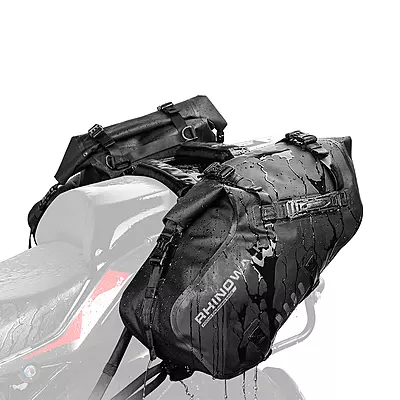 Rhinowalk Waterproof Motorcycle Pannier Side Bag 18/28/48L - Pair/Rackless