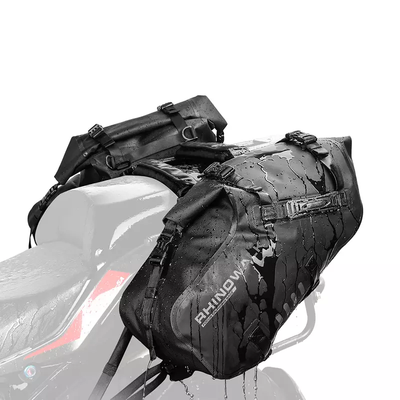 Rhinowalk Waterproof Motorcycle Pannier Side Bag 18/28/48L - Pair/Rackless Rhinowalk Waterproof Motorcycle Pannier Side Bag 18/28/48L - Pair/Rackless