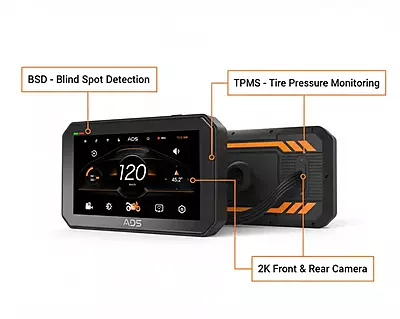 ADS Rover 3.0 Pro - 5" Motorcycle CarPlay