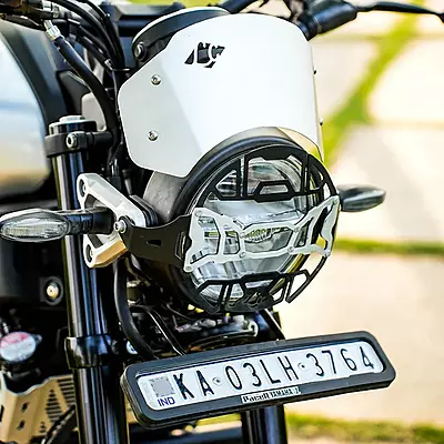 Legundary Cosmic Headlight Grill Black Silver for Yamaha XSR 155 Legundary Cosmic Headlight Grill Black Silver for Yamaha XSR 155