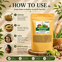 Harsha Naturals - Anti Dandruff Hair pack - 100 gms