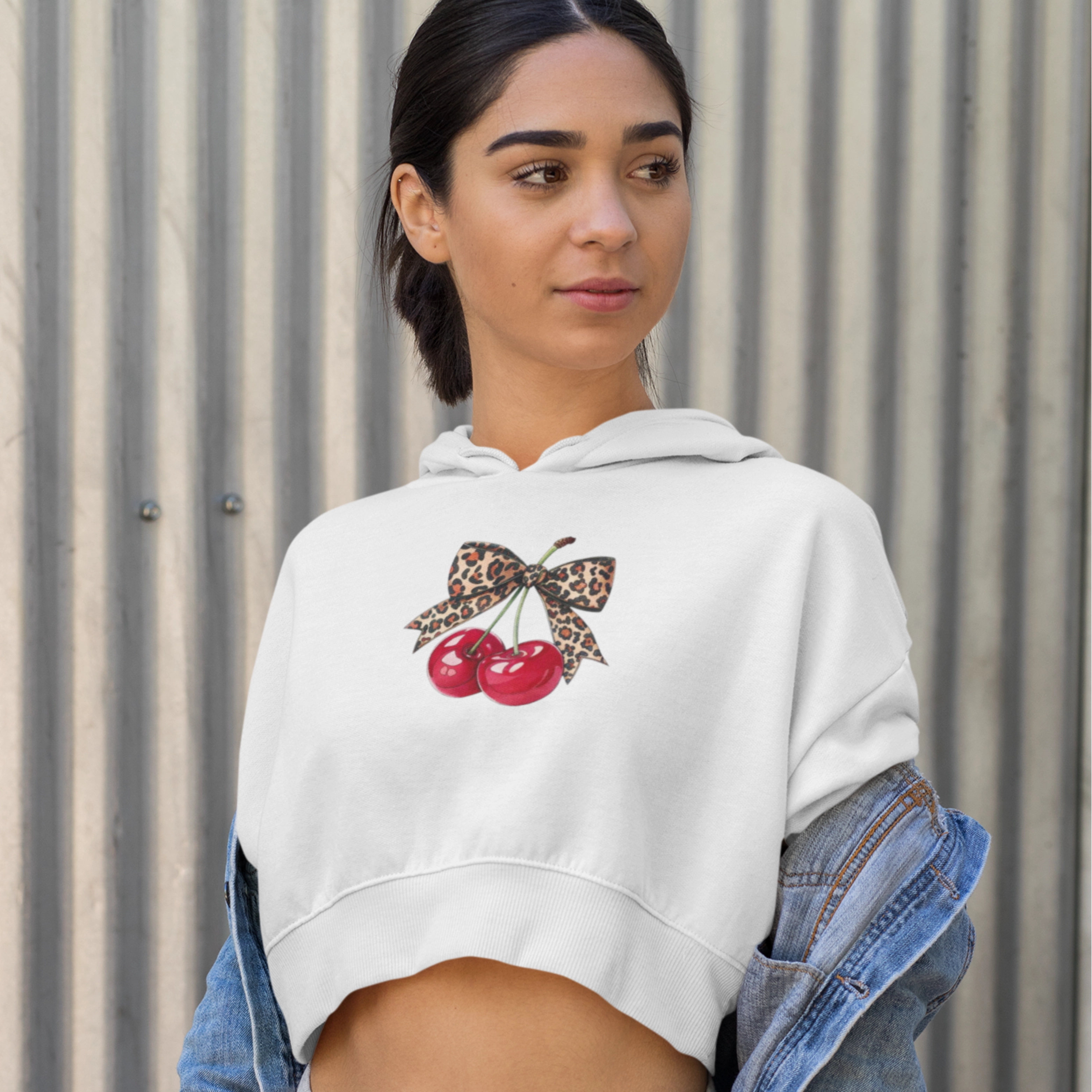 Sweet & Stylish Vibes | Crop Top Hoodie