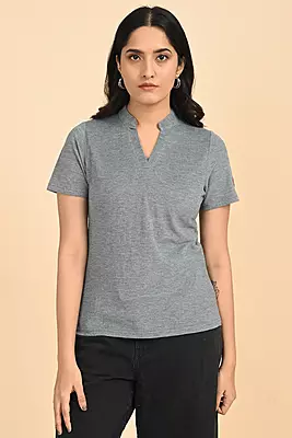 Women's V Neck Polo Tshirt
