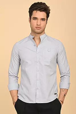 Men's Mandarin Collar Shirt