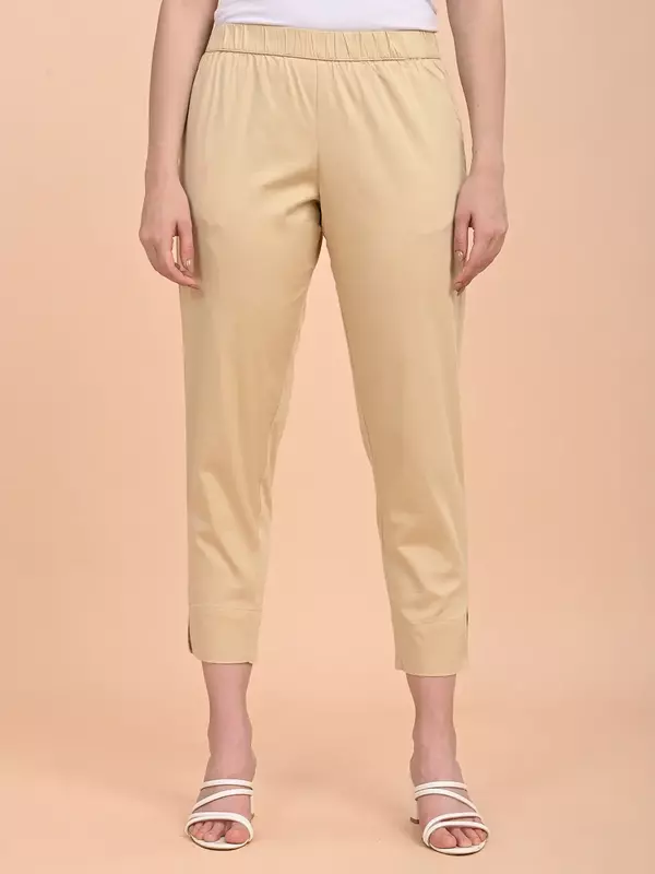 Women's Trousers - Beige