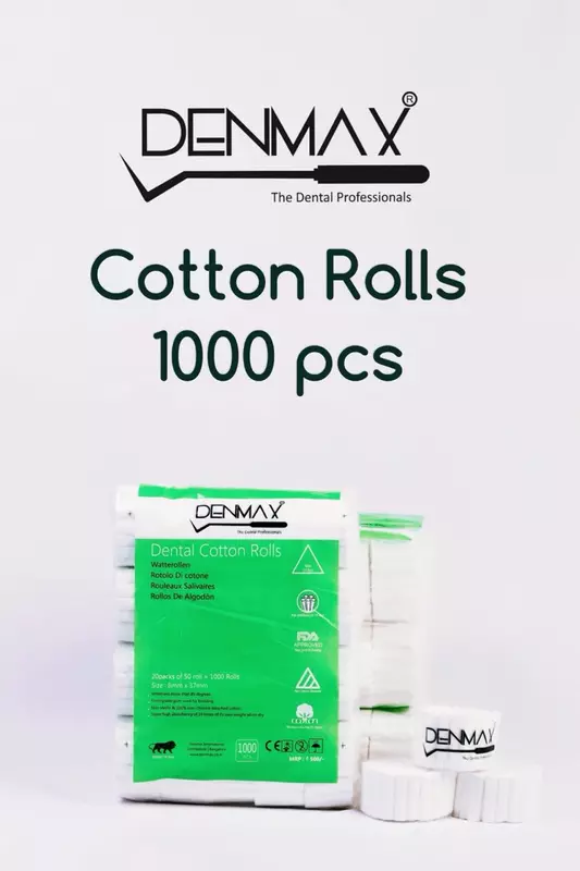 Denmax Dental Cotton Rolls – High Absorbency, Soft & Lint-Free