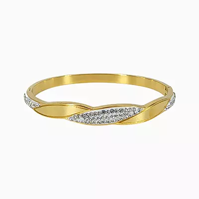 Twist Designed Anti-Tarnish Bangle