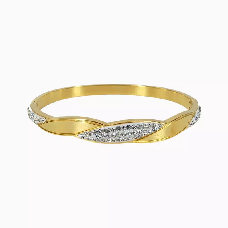 Twist Designed Anti-Tarnish Bangle