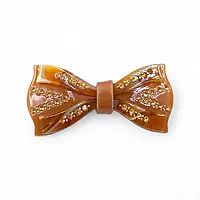 Elegant Amber Ribbon Hair Barrette Clip for Women