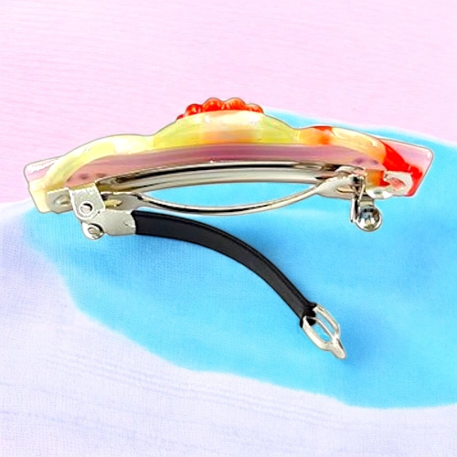 Elegant Flower & Stone Hair Barrette