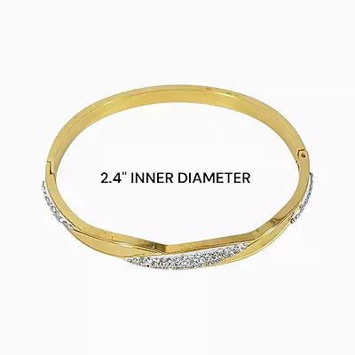 Twist Designed Anti-Tarnish Bangle