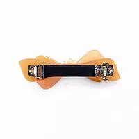 Elegant Peach Bow Hair Barrette Clip for Women