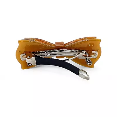 Elegant Amber Ribbon Hair Barrette Clip for Women