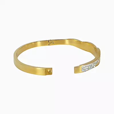 Twist Designed Anti-Tarnish Bangle