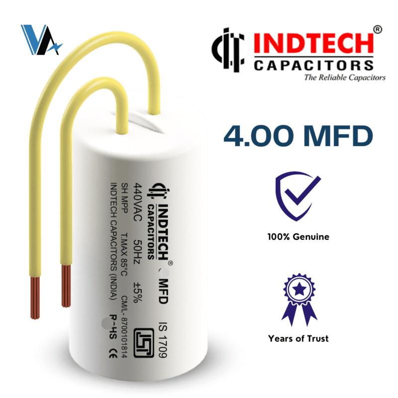 INDTECH CAPACITOR 4.00 MFD for FAN