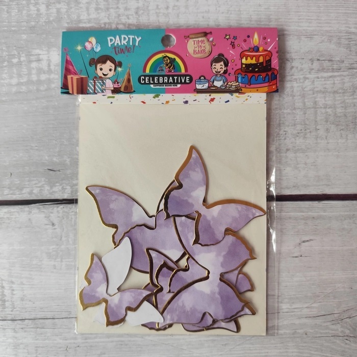 10 Pcs Purple Shades Butterfly Topper Without Stick