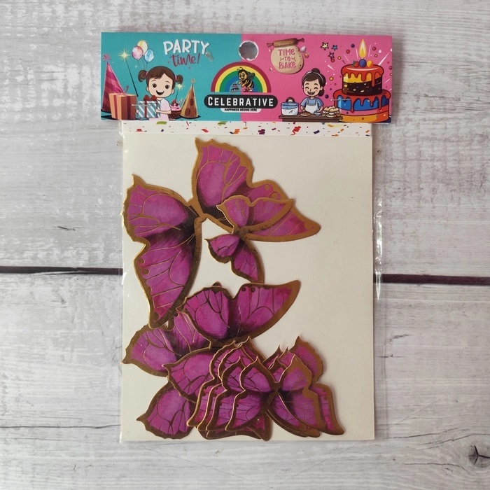 10 Pcs Royal Purple Butterfly Topper Without Stick