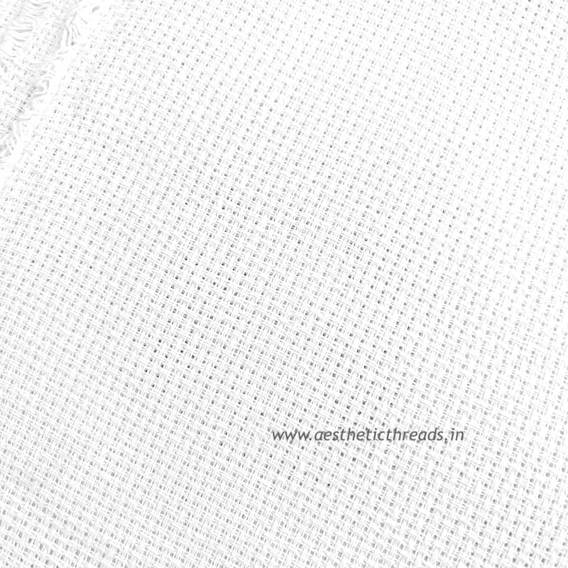 Aida fabric - 10 ct WHITE (in meters) Aida fabric - 10 ct WHITE (in meters)