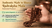 Rudraksha Mala - Beads size 10 mm, Length 58 cm, Beads 108