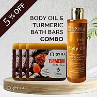 BODY OIL & TURMERIC BATH BARS COMBO