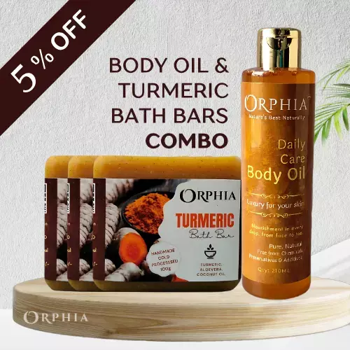 BODY OIL & TURMERIC BATH BARS COMBO