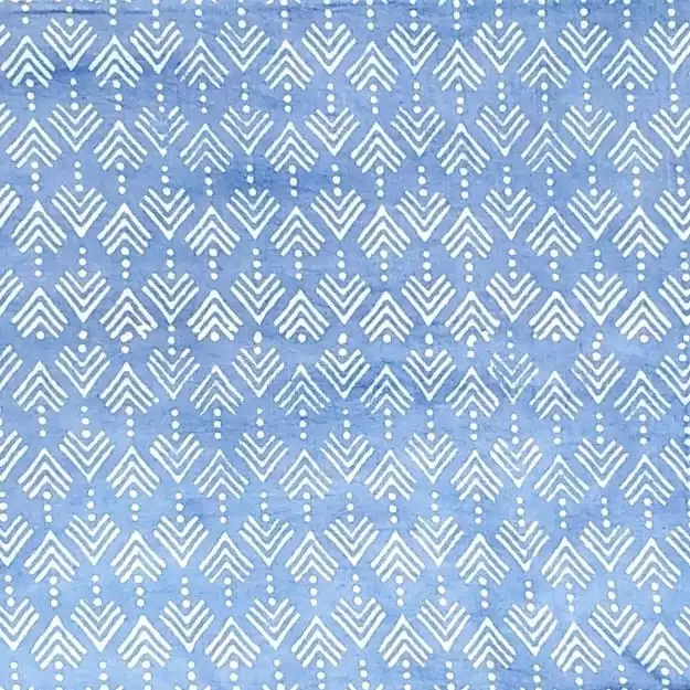 Akola Dabu Indigo Grey Cotton Fabric #1