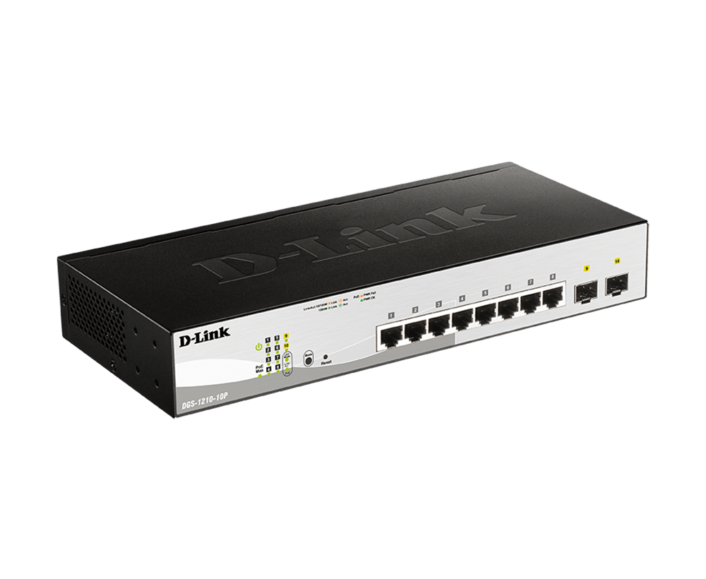 D-Link (DGS-1210-10P) 10-Port Gigabit Smart Managed PoE Switch D-Link (DGS-1210-10P) 10-Port Gigabit Smart Managed PoE Switch