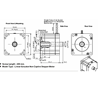 10.1 kg·cm Non-Captive Stepper Linear Actuator – M10x2, 2.8A