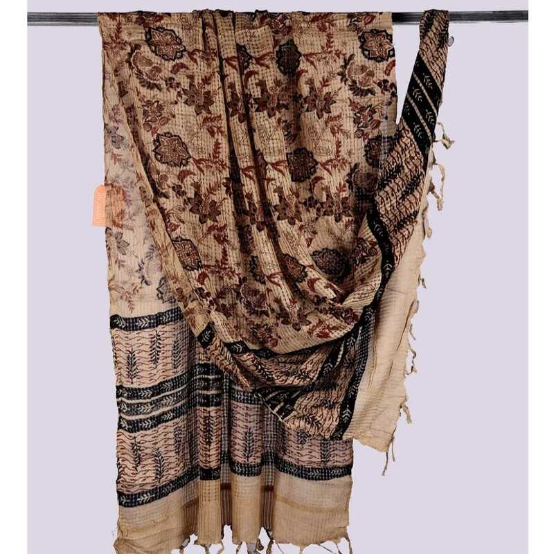 Cotton Voile Block Print Dupatta #10