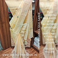 PURE ORGANZA SILK SAREE KCVSORZ22347