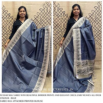 TUSSER SILK SAREE SFHSTSK24625