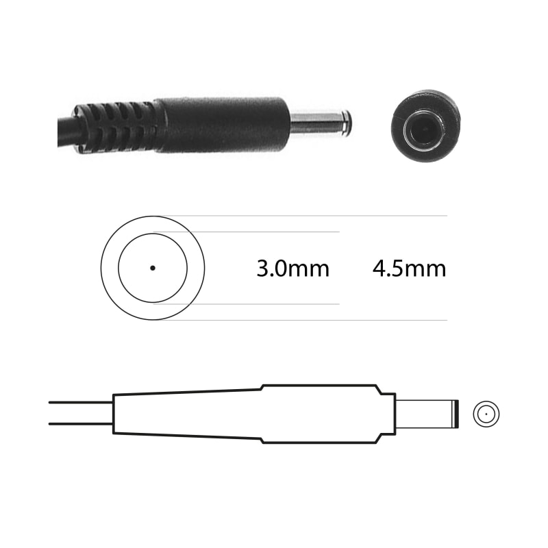 Techie Adapter for Dell 4.5mm 65W