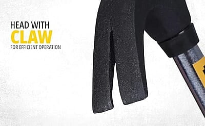 STANLEY 51-152 Claw Hammer with Steel Shaft for Masonry, Woodwork, Fittings for Home, DIY, Mechanic, Industrial & Professional Use, GREY & BLACK