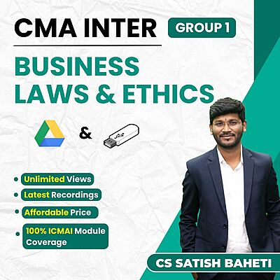 CMA Inter Business Laws and Ethics (Group 1) By CS Satish Baheti