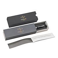 Parker Fusion Laque Black Chrome Trim Ball Pen