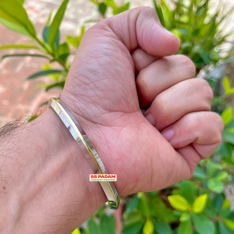 6mm Stainless Steel SP Brass Ring Punjabi Kada