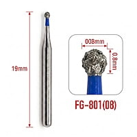 Prima Dental Round Diamond Airotor Bur FG 801 (008) – Pack of 5