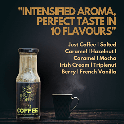 Insane Coffee Freeze Dried Just Coffee 50 Grams