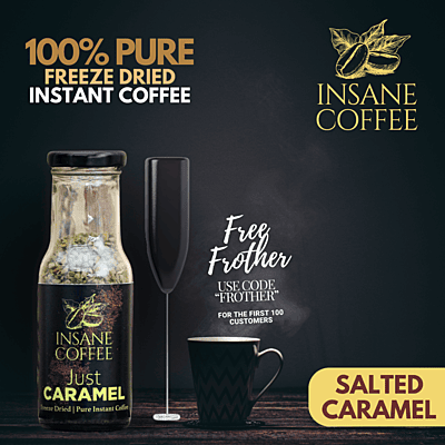 Insane Coffee Freeze Dried Salted Caramel 50 Grams