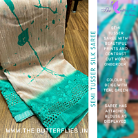 TUSSER CUT WORK SAREE AGISTUS22219