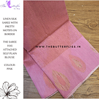 SILK LINEN SAREE  MKTSLIN20860