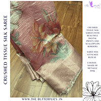 CRUSHED TISSUE SILK SAREE  DVFSTES23768