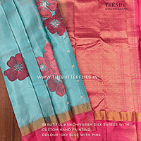 HAND PAINTED PURE KANCHIVARAM SOFT SILK SASSSIL21332