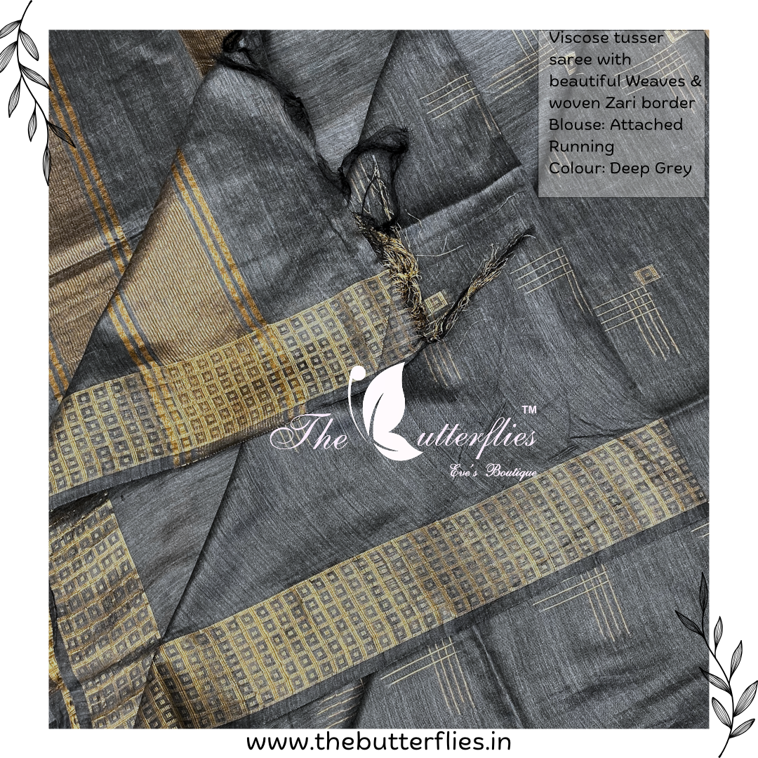 VISCOSE  TUSSER SAREE  YBRSTUS23383